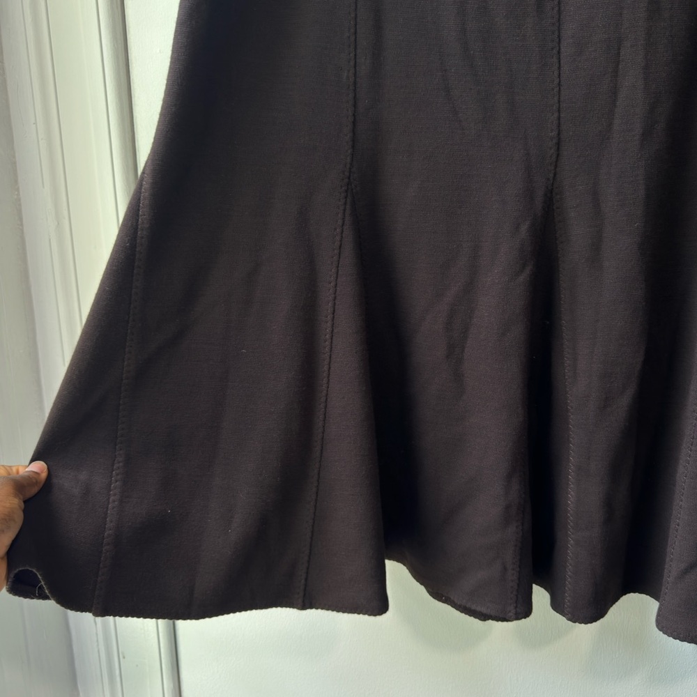 Vintage Eileen Fisher Wool Blend Tulip Skirt Chocolate Brown Size PL - Picture 9 of 13